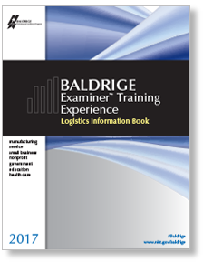 2017 Baldrige Examiner Training Experience Logistics Book