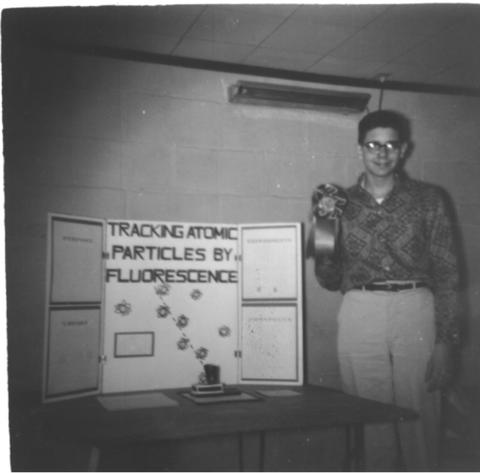 Bill Phillips with Science Project and Ribbon