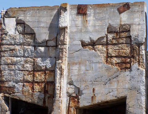 Steel-Reinforced Concrete Building with Severe Corrosion Damage
