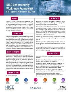 NICE Cybersecurity Workforce Framework_One Pager_NICE