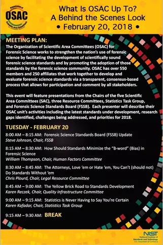 AAFS 2018 What is OSAC Up To?