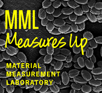 MML Measures Up logo on black and white image of anthrax