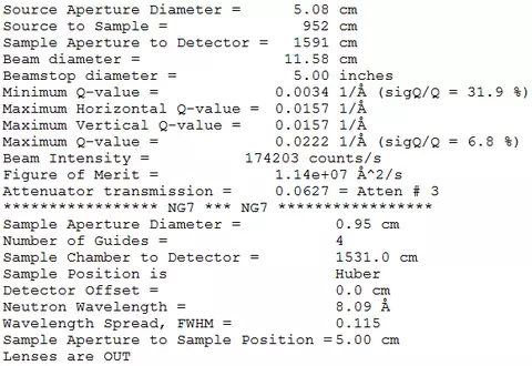 sascalc configuration