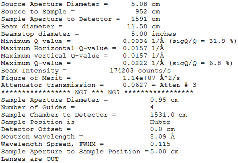 sascalc configuration