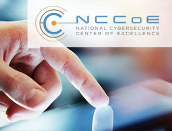 NCCoE logo and computer tablet