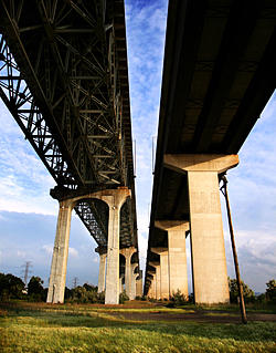 photo of a concrete bridge