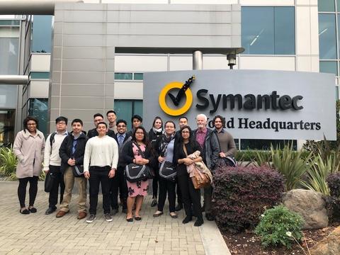 Symantec C3 students with professionals in the field