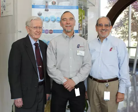 Baldrige Program Directors Curt Reimman (First Director), Bob Fangmeyer (Director), and Harry Hertz (Director Emeritus)
