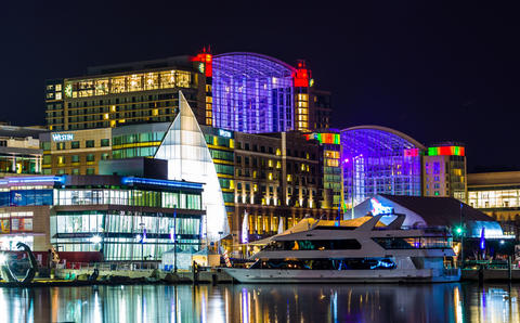 Gaylord National Harbor Hotel night photo