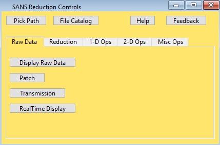 SANS Reduction Control Panel