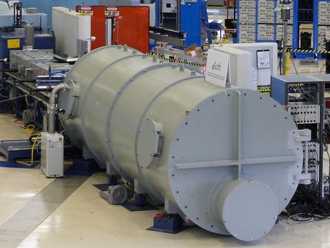 Picture of the detector tank of the NIST 10 meter Small Angle Neutron Scattering instrument
