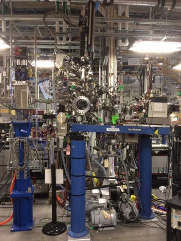 View of the Near Edge X-ray Fine Structure (NEXAFS) experimental station operated by the NIST Synchrotron  Science Group at the National Synchrotron Light Source II. 