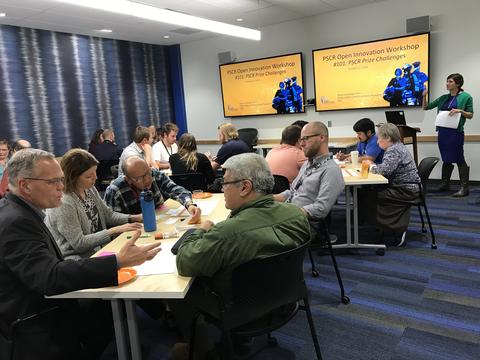 This photo is from an Open Innovation workshop in 2018.