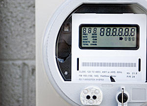 close up shot of a smart meter