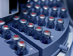 vials on conveyor