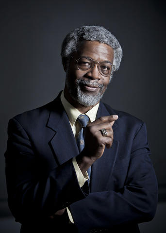 Headshot of theoretical physicist Sylvester “Jim” Gates