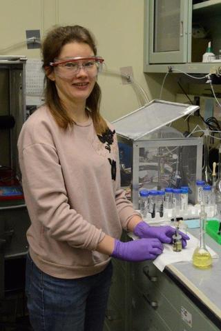 Dr. Nicole L. Ritzert is pictured in her ADA lab.