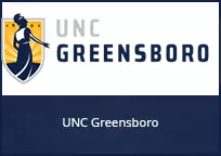 UNC Greensboro Logo with a dark blue bar that reads UNC GREENSBORO