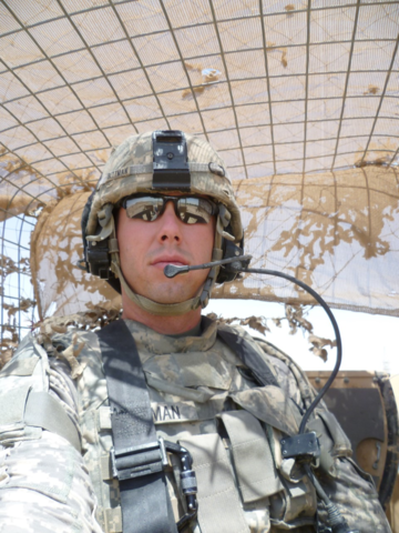 Selfie of John Bittman while deployed in the U.S. military