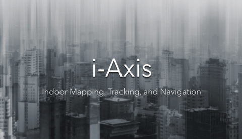This image shows the white text "i-Axis"
