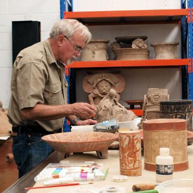 Ronald Bishop in a Smithsonian lab