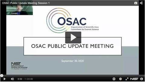 Image of the opening slide for OSAC's 2020 Public Meeting