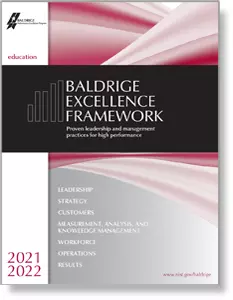 2021-2022 Baldrige Excellence Framework Education feature image