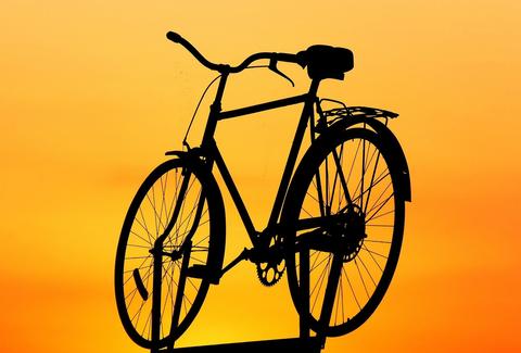 Graphic Image of a bicycle in the sunset