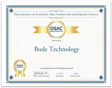 Bode Technology's Implementer Certificate