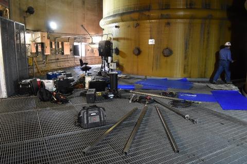 interior of a smoke stack