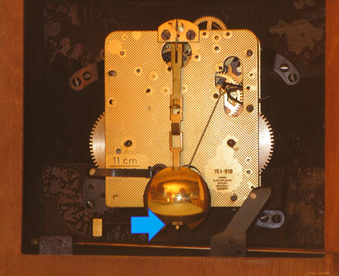 back of pendulum clock