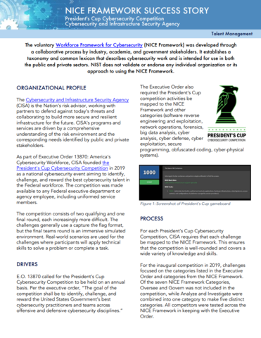 Presidents Cup Cybersecurity Competition Image
