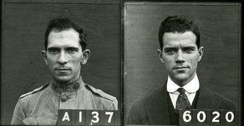 Side-by-side photos of two Puerto Rican brothers when they were young (in their 20s).  The one on the left seems to be wearing an Army uniform.