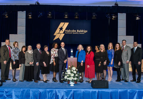 Photo of the Baldrige Staff at the 2018 Ceremony.