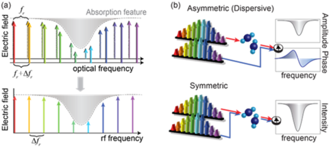 dual-comb spectroscopy illustration