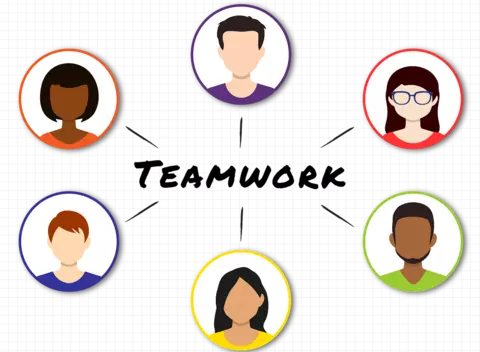 Image showing group of people engaged in teamwork