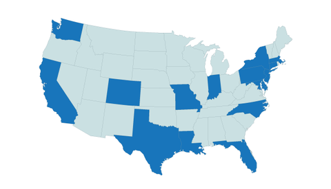 ARP Project Participant Map - states only