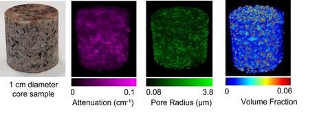 Dark field tomography of a Westerly Granite core sample