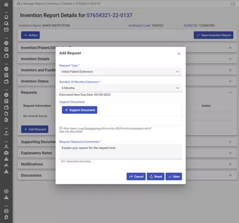 Add request screenshot.