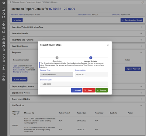 Request review screenshot.