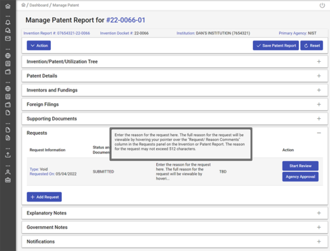 Patent report screenshot.