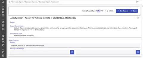 Standard report screenshot.