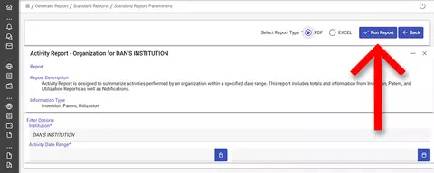 Standard report screenshot.