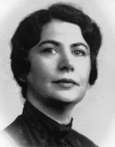Historical photo shows a head shot of Gertrude Blanch.