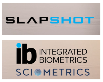Slapshot, Integrated Biometrics, and Sciometrics logos