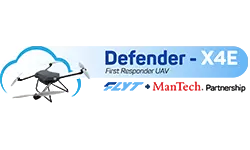 Defender-X4E First Responder UAV logo for FLYT and ManTech's UAS Triple Challenge solution