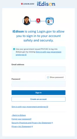 login.gov screenshot.