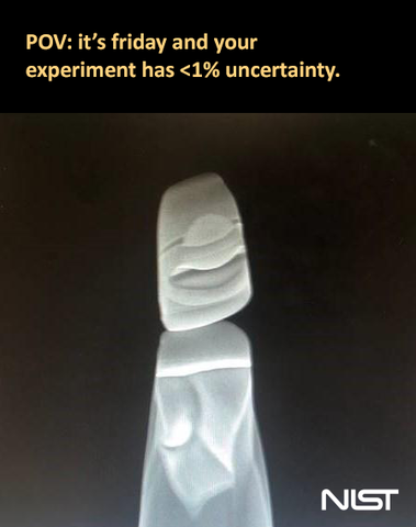 Microscope image of cylindrical material looks like a smiling figure. 