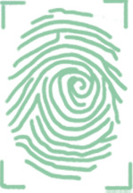 Hand-drawn fingerprint