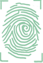 Hand-drawn fingerprint